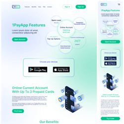 The OnePayApp — example of a freelancer's portfolio in the category Web Design