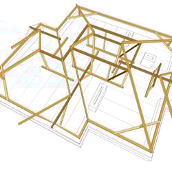 Стропильная система — przykładowe portfolio freelancera w kategorii Projekty architektoniczne