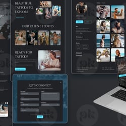 Re-design the tattoo company — example of a freelancer's portfolio in the category Web Design