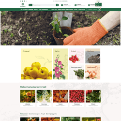 Магазин з продажу насіння. — приклад роботи портфоліо фрілансера в категорії Створення сайту під ключ