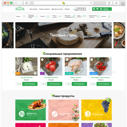 Internet shop of fresh products — example of a freelancer's portfolio in the category Web Design