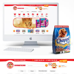 Design of the online food store for animals 