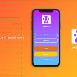 PUPSocial — приклад роботи портфоліо фрілансера в категорії Дизайн мобільних додатків