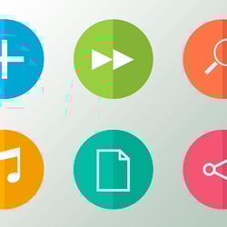 Flat icons — пример работы портфолио фрилансера в категории Иконки и пиксельная графика