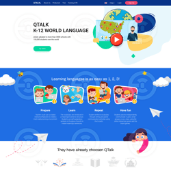 QTALK LANDING — przykładowe portfolio freelancera w kategorii Projektowanie stron internetowych