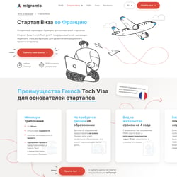 Starting Visa to France — example of a freelancer's portfolio in the category Web design