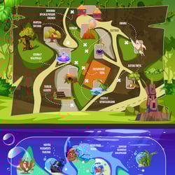 Map for quests in the area of the child camp — пример работы портфолио фрилансера в категории Infographics
