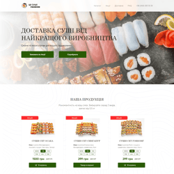 Sklep - zamów sushi — przykładowe portfolio freelancera w kategorii Układ HTML i CSS