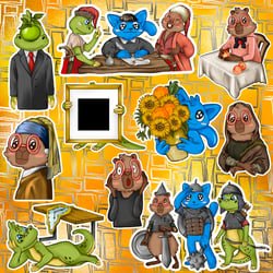 Design development of stickers for albums — example of a freelancer's portfolio in the category Illustrations & Drawings