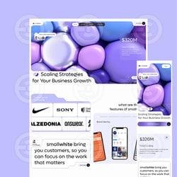 Smallwhite site - Website design for a marketing agency — example of a freelancer's portfolio in the category Web Design