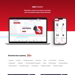 Редизайн інтернет-магазину Hikvision — приклад роботи портфоліо фрілансера в категорії HTML та CSS верстання