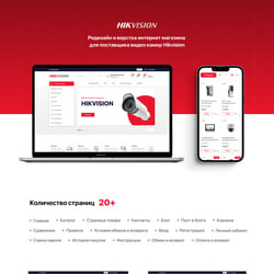 The Hikvision Internet Store — example of a freelancer's portfolio in the category HTML and CSS