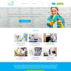 Spółka kliniczna „Find a Cleaner” — przykładowe portfolio freelancera w kategorii Układ HTML i CSS