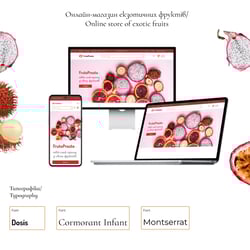 The online store of exotic fruits — example of a freelancer's portfolio in the category Web Design
