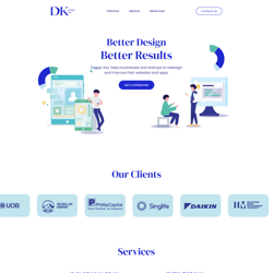 Main landing page design key — example of a freelancer's portfolio in the category Web Design