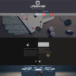 Landing page for the LifeAdviser application — example of a freelancer's portfolio in the category HTML & CSS