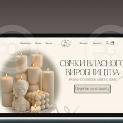 Sklep internetowy ze świecami — przykładowe portfolio freelancera w kategorii Projektowanie stron internetowych
