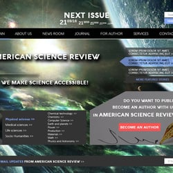 Журнал о науке American Science Review — przykładowe portfolio freelancera w kategorii Kompleksowe prace nad stroną internetową