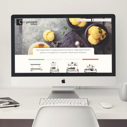 Landing La Gelateria Italiana — przykładowe portfolio freelancera w kategorii Projektowanie stron internetowych