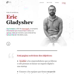 by Eric Gladyshev — example of a freelancer's portfolio in the category Website Development