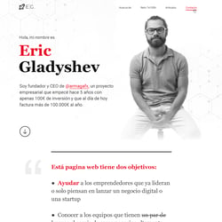 by Eric Gladyshev — example of a freelancer's portfolio in the category Website development