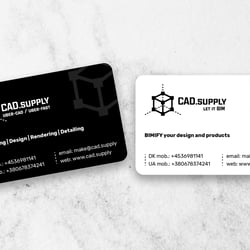 Визитка CAD supply — example of a freelancer's portfolio in the category Business card design
