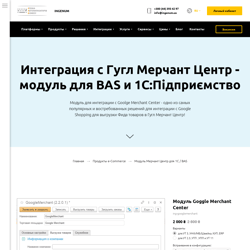 Integracja Google Marchant Center z 1C / BAS — przykładowe portfolio freelancera w kategorii 1C