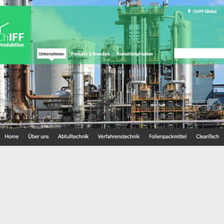 Header для сайта хим-промышленной компании — przykładowe portfolio freelancera w kategorii Projektowanie stron internetowych
