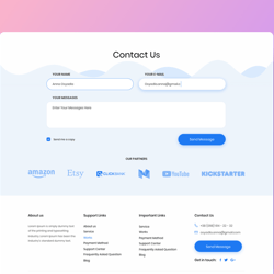 Contact Us — пример работы портфолио фрилансера в категории Дизайн сайтов