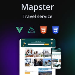 Vue.js front-end for 'Mapster' travel service — example of a freelancer's portfolio in the category Javascript and Typescript