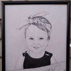 Portrait in A3 + frame — example of a freelancer's portfolio in the category Artwork