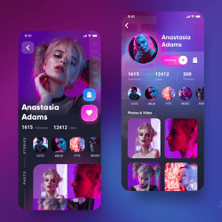 Social Media Profile — пример работы портфолио фрилансера в категории Дизайн мобильных приложений