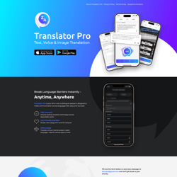 Design and layout of the landing page on Weblium | Translator Pro — example of a freelancer's portfolio in the category Website Development