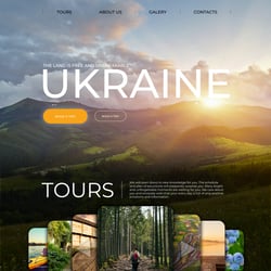 Tours in Ukraine — example of a freelancer's portfolio in the category Web Design
