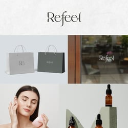 Логотип для інтернет-магазину Refeel в Іспанії — приклад роботи портфоліо фрілансера в категорії Логотипи