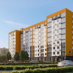Wizualizacja ŻK Dniprowski — przykładowe portfolio freelancera w kategorii Tworzenie modeli 3D