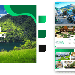 Презентация Glamping — przykładowe portfolio freelancera w kategorii Opracowanie prezentacji