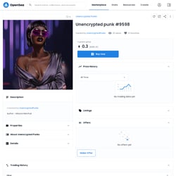 Unencrypted punk #9598 — przykładowe portfolio freelancera w kategorii Ilustracje i rysunki