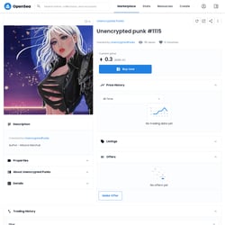 Unencrypted punk #1115 — przykładowe portfolio freelancera w kategorii Ilustracje i rysunki