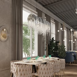 Projektowanie restauracji, 3D wizualizacja — przykładowe portfolio freelancera w kategorii Projektowanie wnętrz