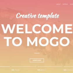 MOGO — example of a freelancer's portfolio in the category HTML & CSS