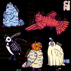Sticker set with doves in original style — example of a freelancer's portfolio in the category Icons & Pixel Graphics