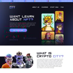 Website design of NFT courses — example of a freelancer's portfolio in the category Web Design