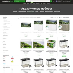 Sklep internetowy akwarystyki AquaDeco — przykładowe portfolio freelancera w kategorii Content Management Systems