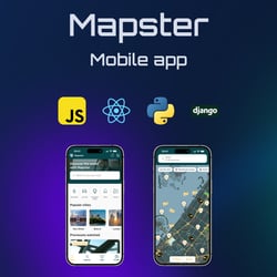React Native aplikacja dla podróży 'Mapster' — przykładowe portfolio freelancera w kategorii Hybrydowe aplikacje mobilne