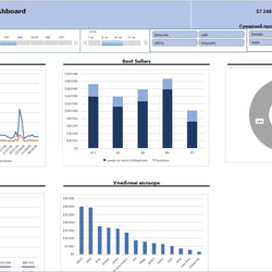 Excel dashboard and pivot tables — example of a freelancer's portfolio in the category Accounting Services