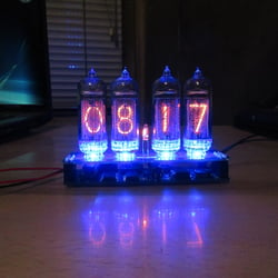 The clock on the gas discharge indicators — example of a freelancer's portfolio in the category Embedded systems and microcontrollers