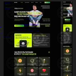 Turnkey landing page for the course — example of a freelancer's portfolio in the category Website Development