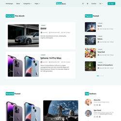 HoteBook - osobisty blog — przykładowe portfolio freelancera w kategorii Układ HTML i CSS