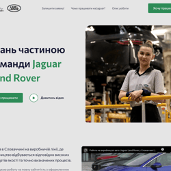 Wyświetlacz Landin Page - Jaguar Land-Rover — przykładowe portfolio freelancera w kategorii Układ HTML i CSS